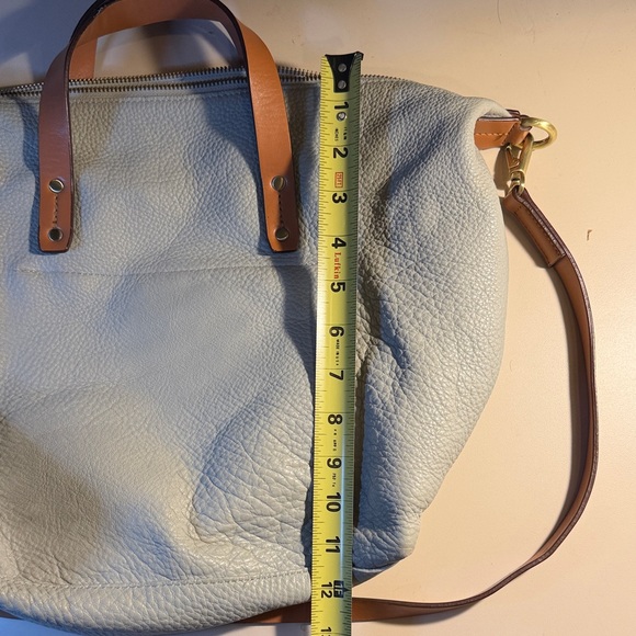 GAP Gray and Brown Leather Shoulder Bag - Picture 6 of 7